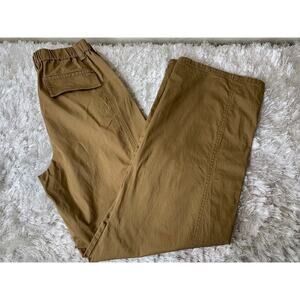 Mango MNG Cargo Pull On Pants Camel Dark Khaki Sz Small